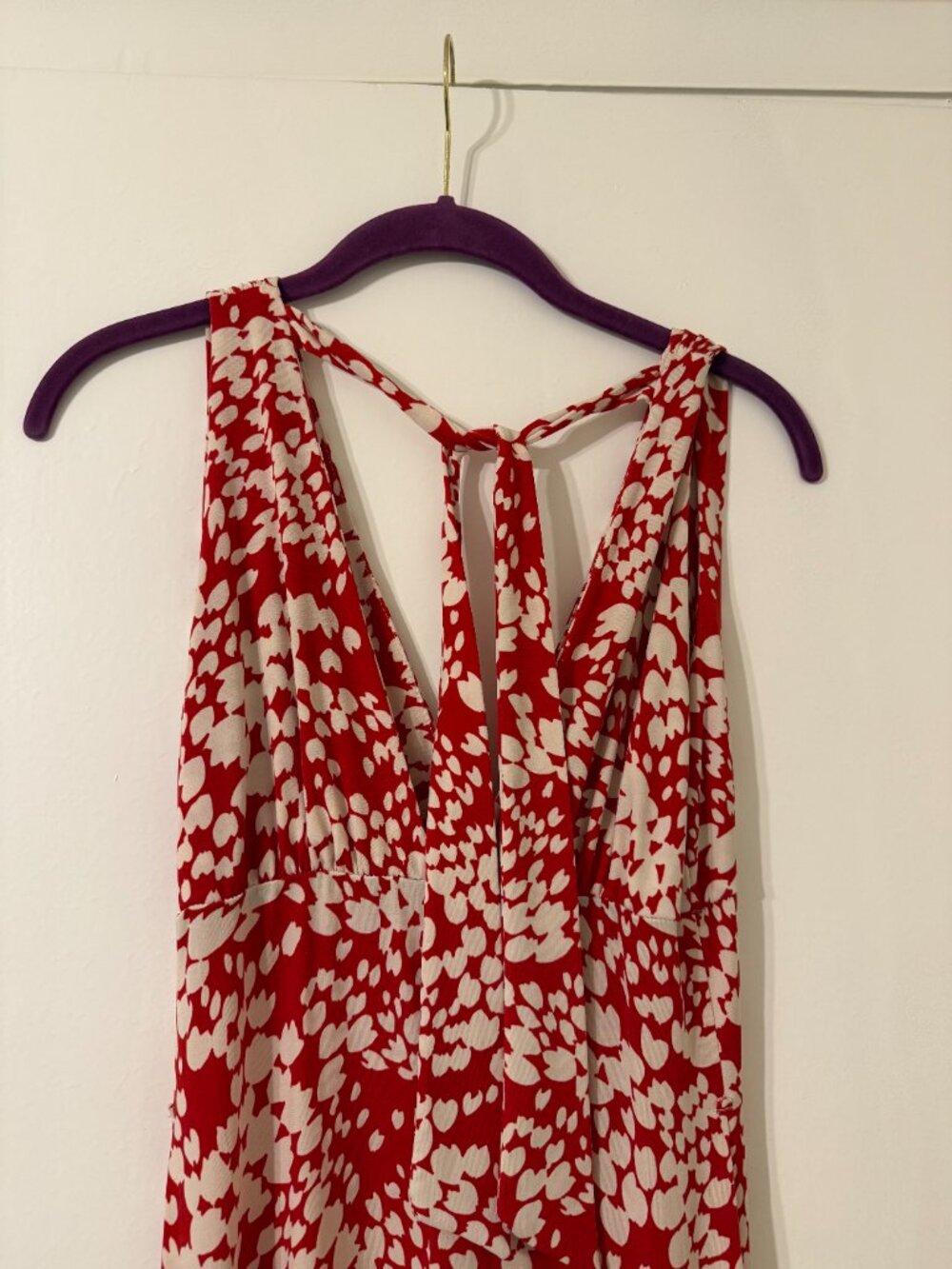 XOXO Women's Red and White Dress - Picture 7 of 7
